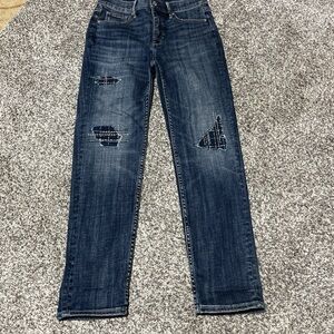 White House Black Market Womens Size 00S High Rise Slim Ankle Distressed